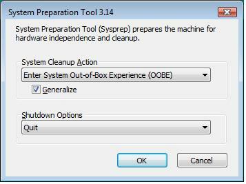 Sysprep and Quit to Make Registry Changes