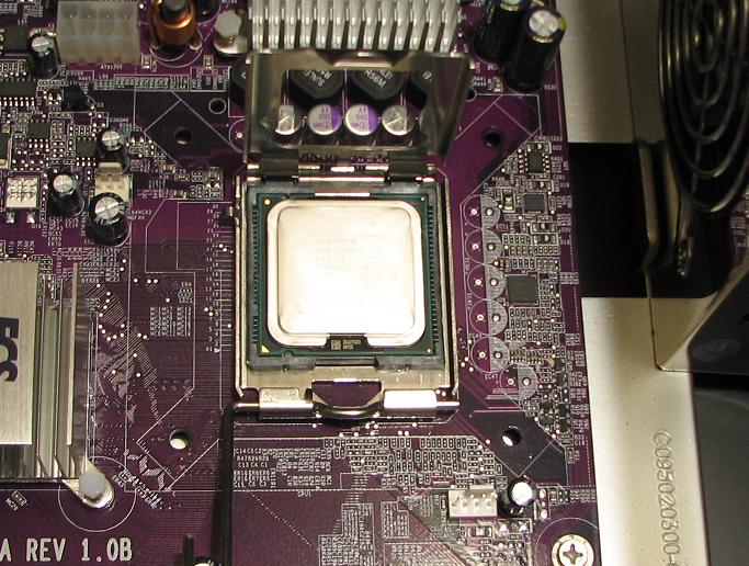 Put The CPU In Place Making Sure To Orient The Triangle In The Corner With The Triangle In the Socket