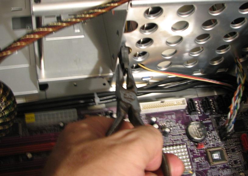 Thread The SATA Cables Through The Drive Bay Slots