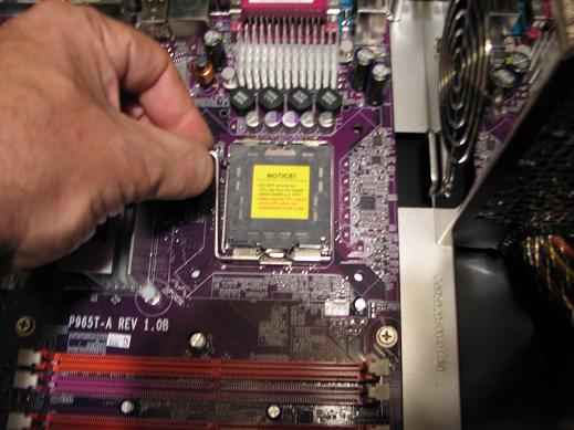 Unlatch The CPU Socket Handle