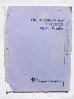 The BrighterWriter Impact Printer Manual